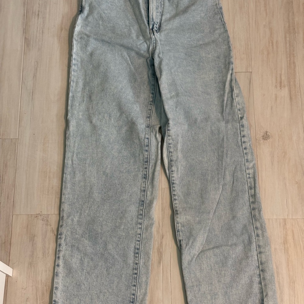 SO Light Wash Denim Highest Rise Baggy Dad Jeans